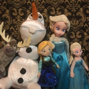 DISNEY FROZEN Elsa, Anna, Olaf, Plush dolls